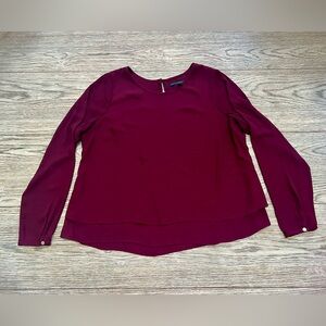 WHBM Maroon Blouse